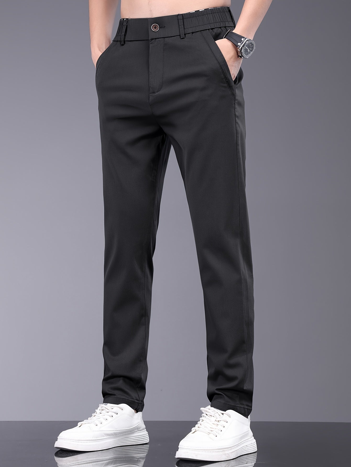 Donkergrijze Slim Fit Broek - Hugo