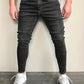 Slim Fit Katoenen Jeans Zwart - Noah