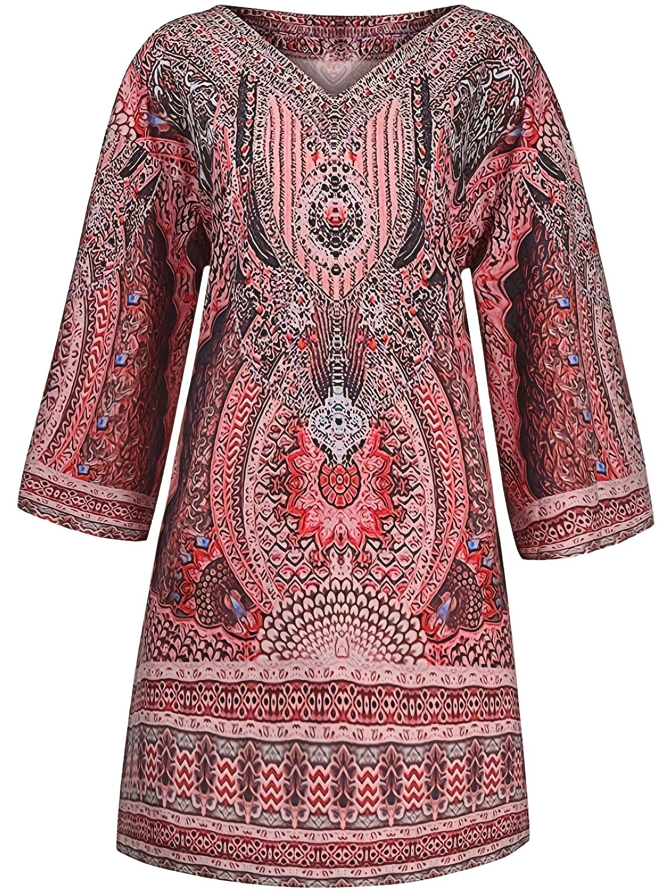 Rode Boho Zomerjurk - Anouk