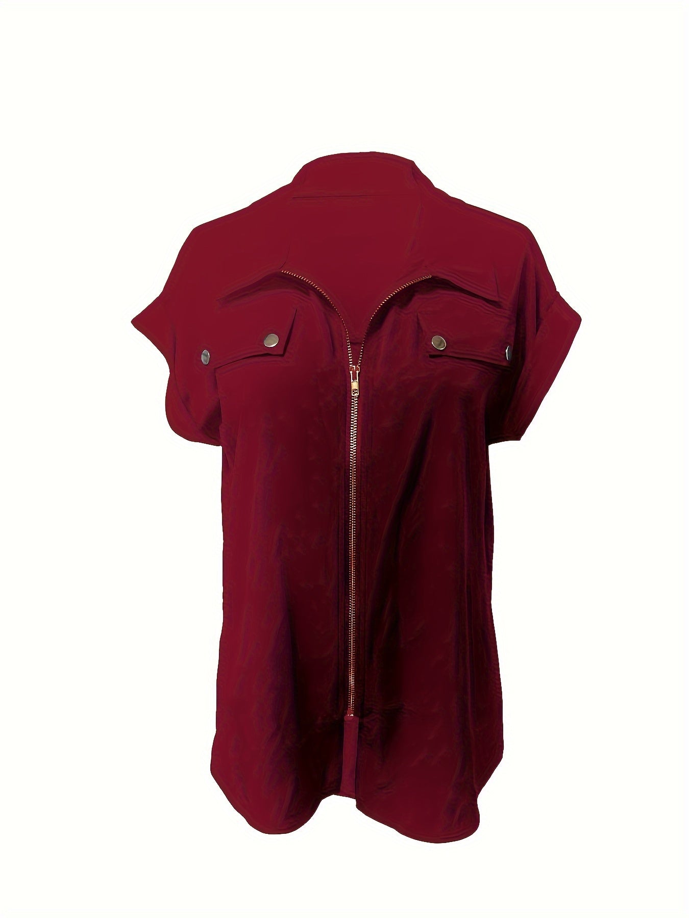 Zwarte Blouse met Rits - Nina