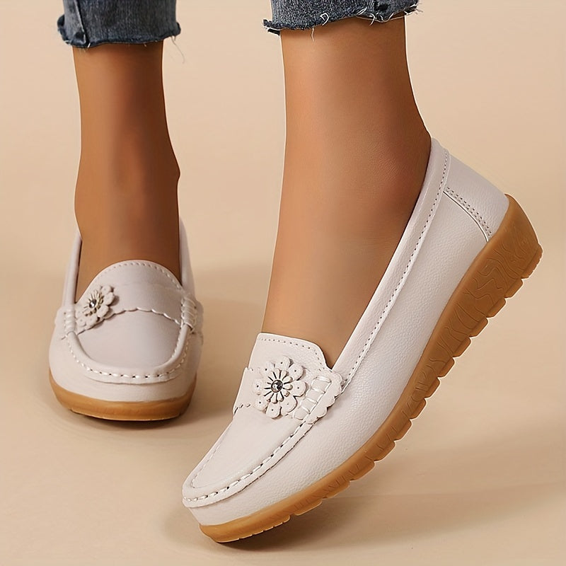 Witte Bloemloafers - Sofie