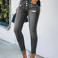 Middelblauwe Skinny Jeans met Gescheurde Details - Lara