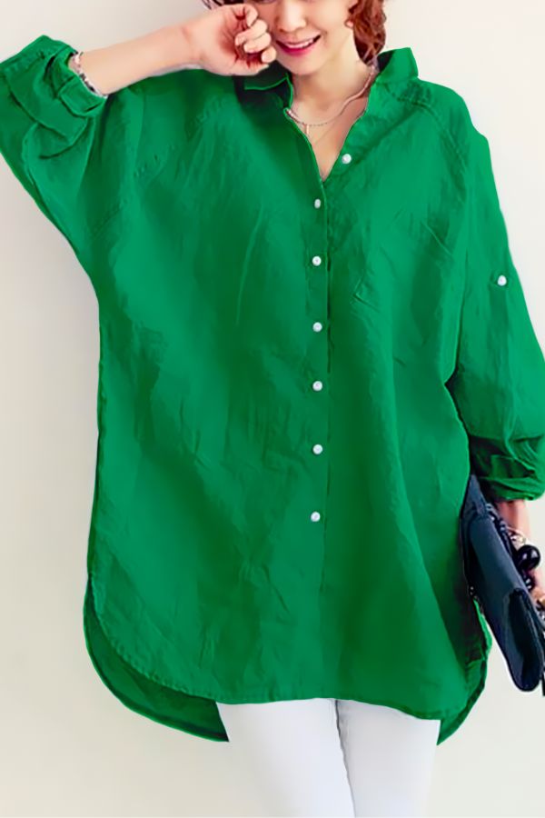 Emma - Hemelsblauw Linnen Overshirt