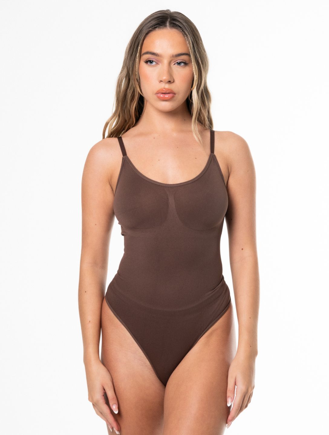 Zoë - Bruine Getailleerde Bodysuit