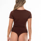 Iris - Grijze Vierkante Hals Shapewear Bodysuit