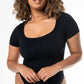 Iris - Grijze Vierkante Hals Shapewear Bodysuit