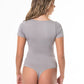 Iris - Grijze Vierkante Hals Shapewear Bodysuit