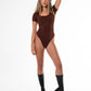 Iris - Grijze Vierkante Hals Shapewear Bodysuit