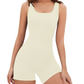 Lara - Zwarte Vierkante Hals Shapewear Jumpsuit