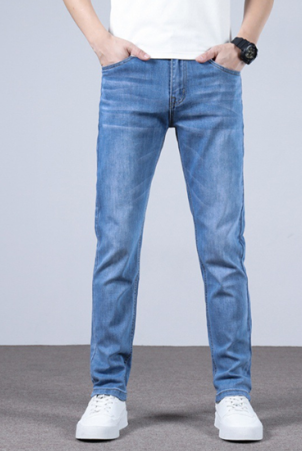 Slim Fit Hoge Stretch Jeans Blauw - Lucas