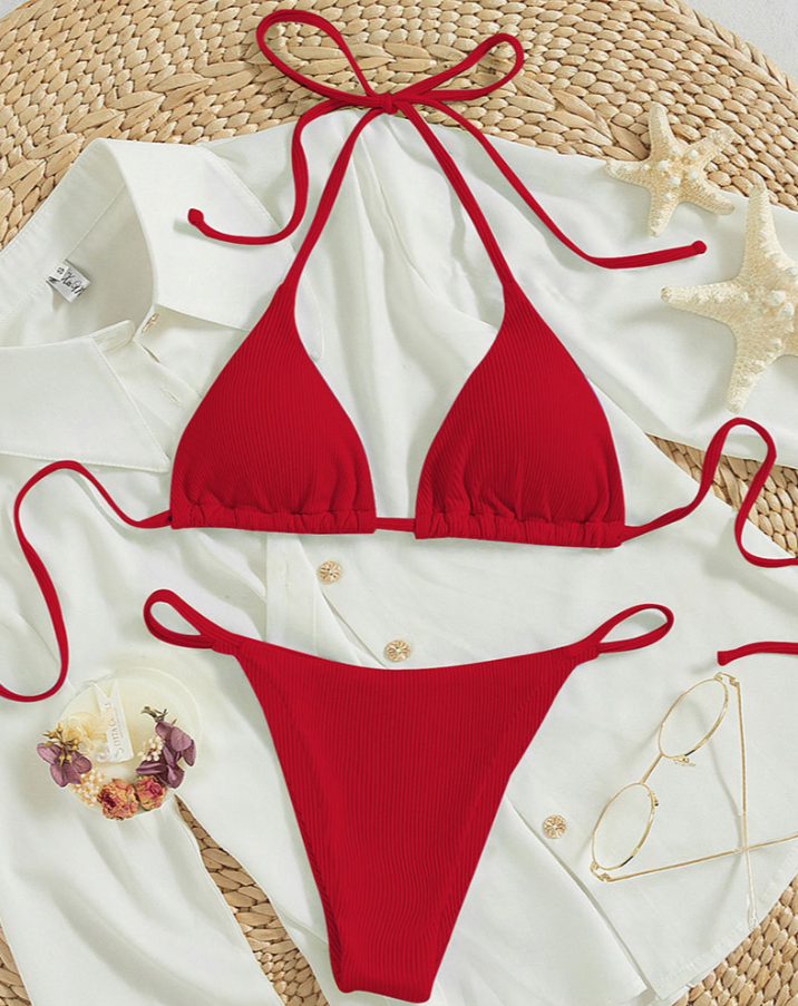 Linnette - Zwarte Thong Bikini Set