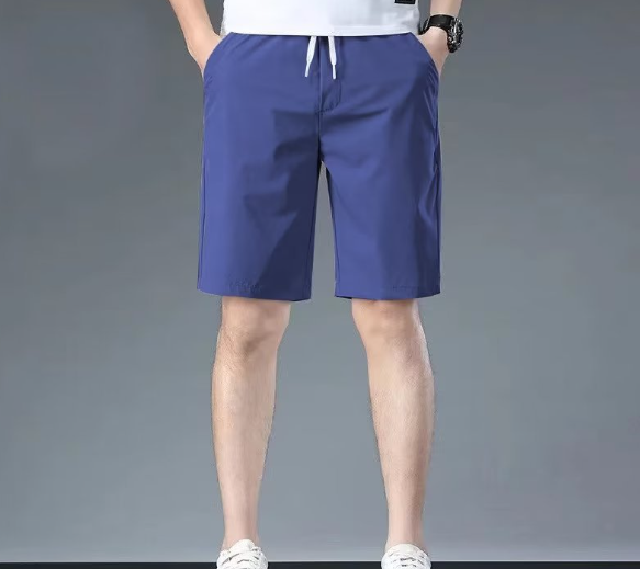 Max - Donkergrijze Casual Herenshorts met Trekkoord