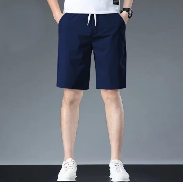 Max - Donkergrijze Casual Herenshorts met Trekkoord