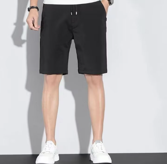 Max - Donkergrijze Casual Herenshorts met Trekkoord