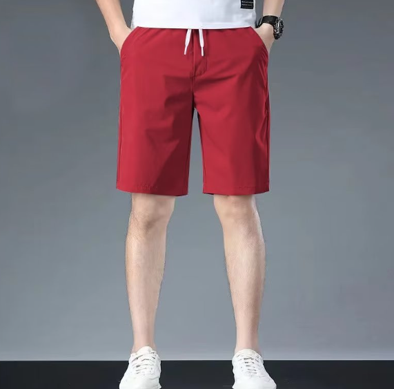 Max - Donkergrijze Casual Herenshorts met Trekkoord