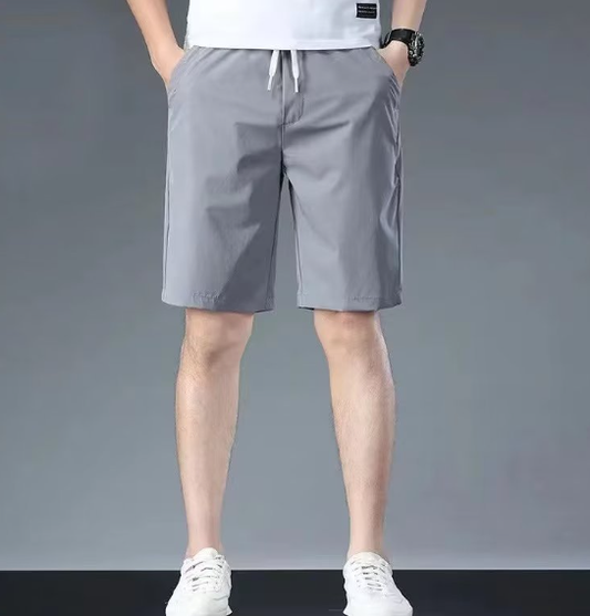 Max - Donkergrijze Casual Herenshorts met Trekkoord