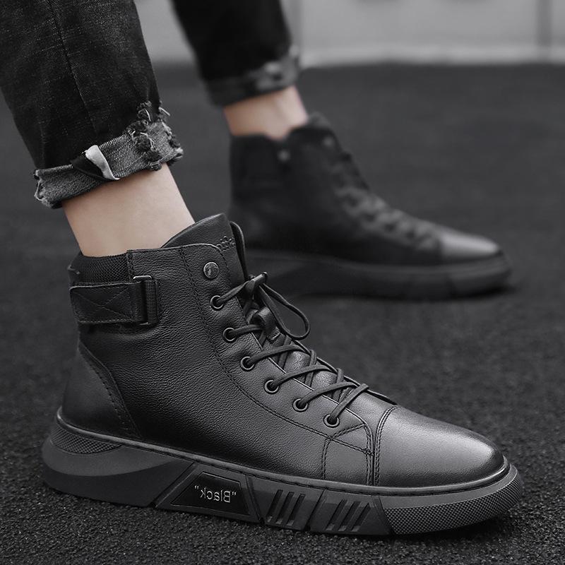 Nathan - Zwarte High Cut Herenschoenen