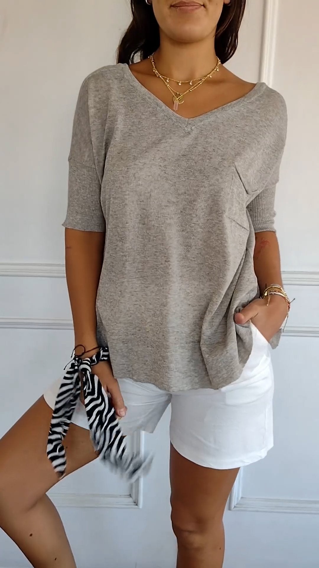 Chic V-hals Top: Stijl & Comfort