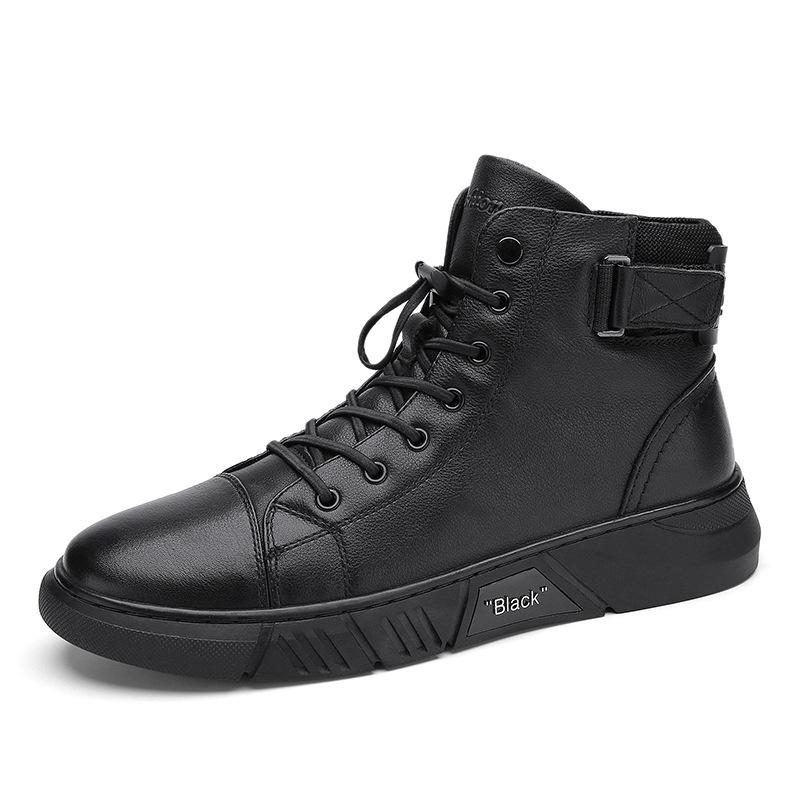 Nathan - Zwarte High Cut Herenschoenen