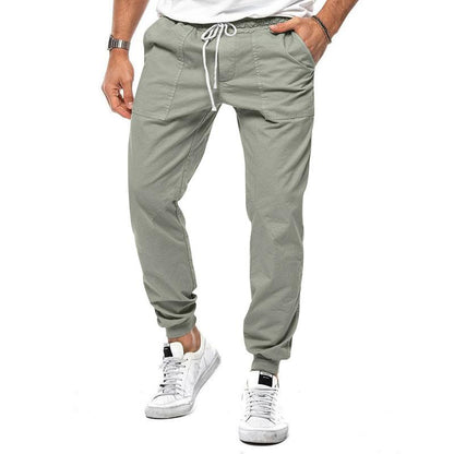 Ongelijke Comfort en Stijl: Heren Casual Effen Kleur Cargo Broek