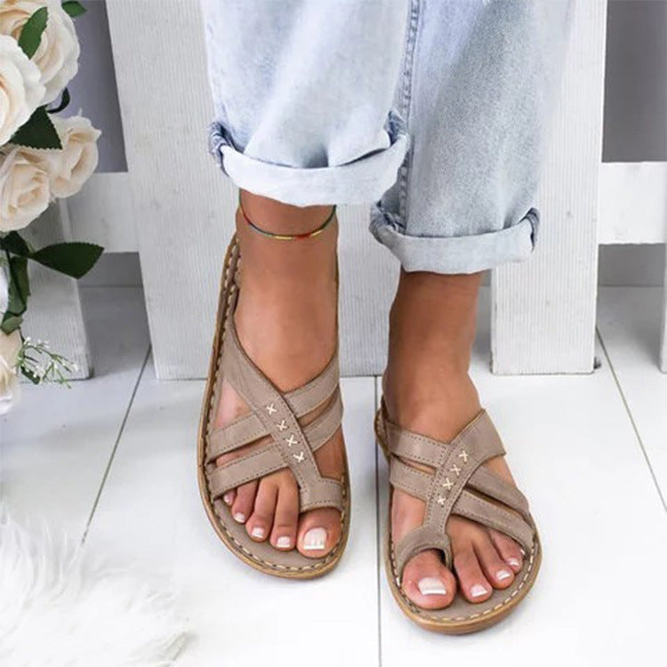 Ava - Gele Casual Sleehak Instap Sandalen