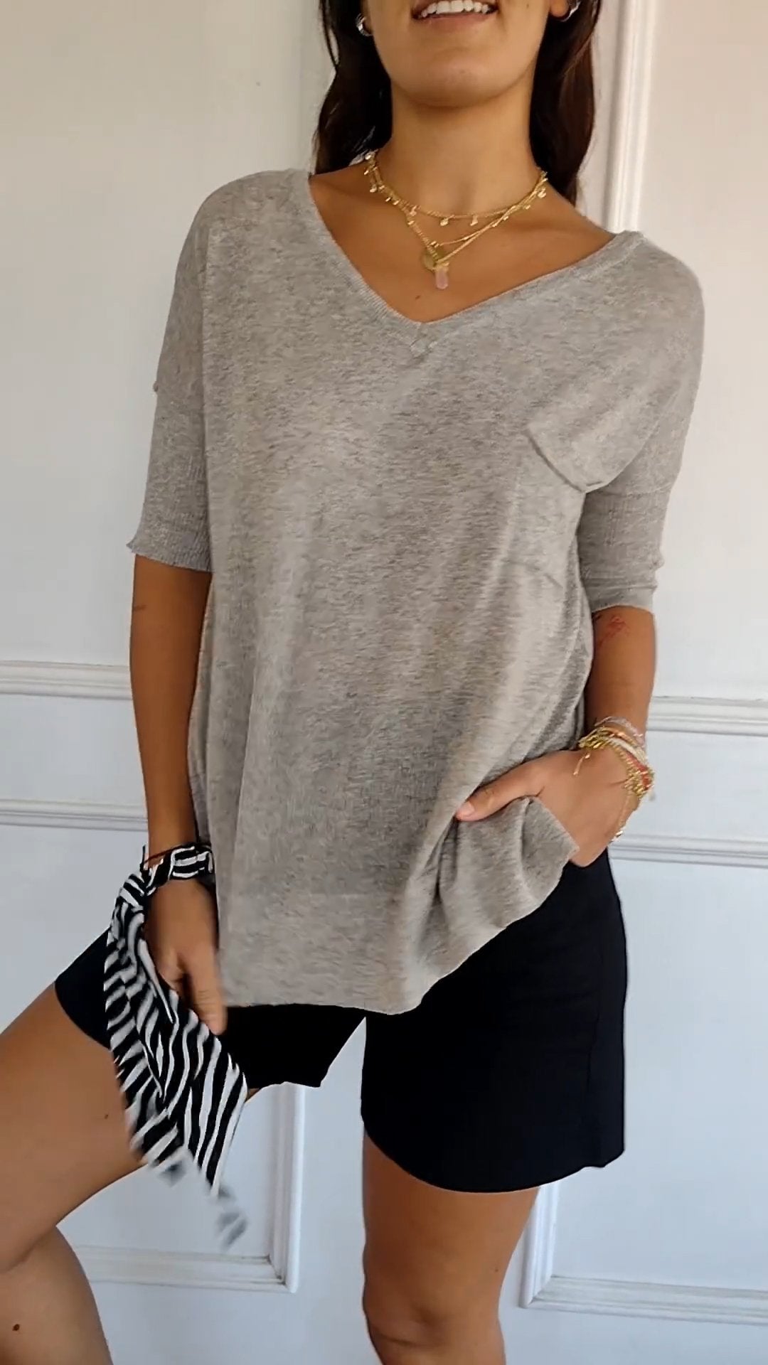 Chic V-hals Top: Stijl & Comfort