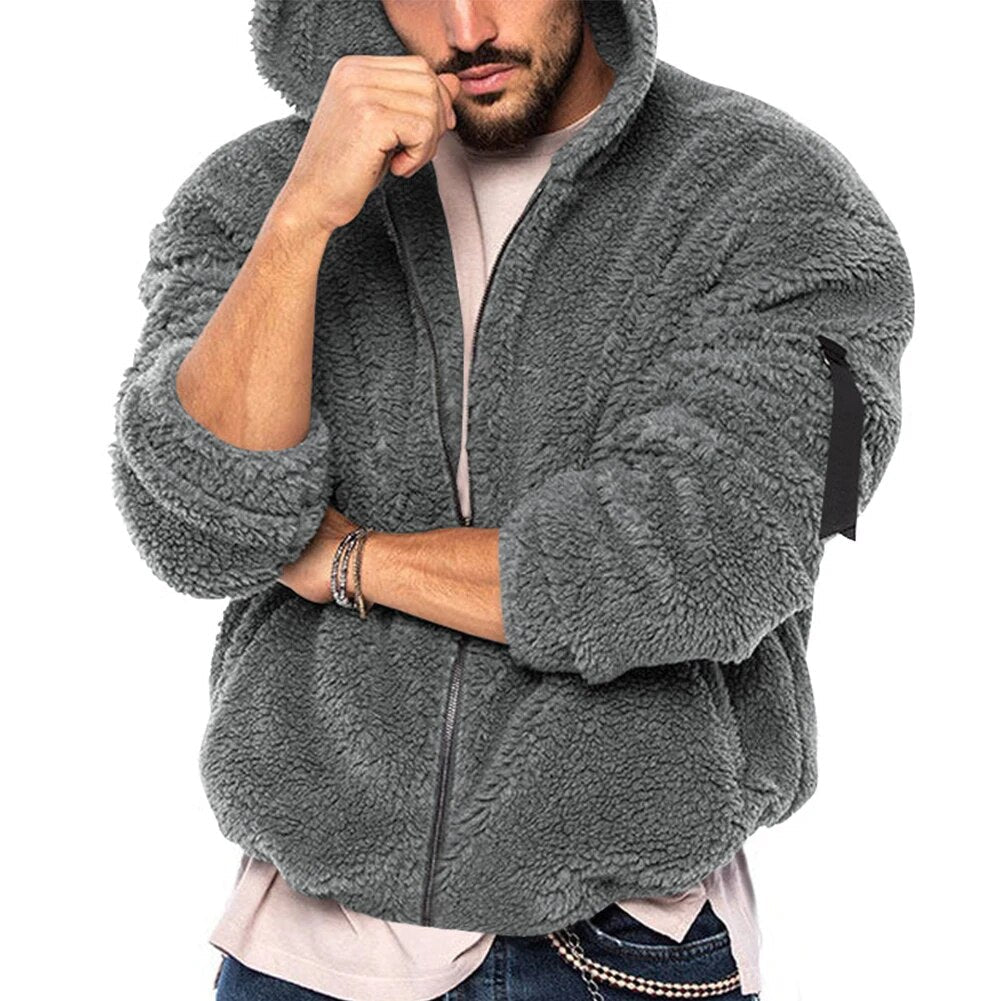 Gezellige Comfort Teddy Fleece Rits Hoodie – Ultieme Warmte en Stijl