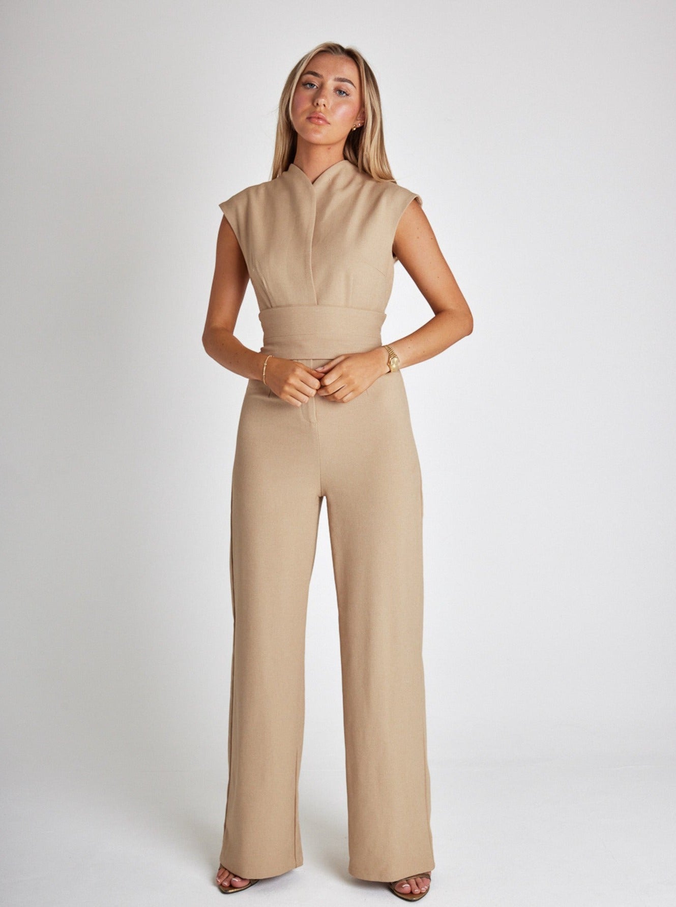 Zwarte Hoge Taille Jumpsuit - Julia