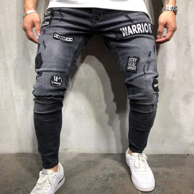 Donkergrijze Warrior Jeans - Kai