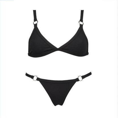 Mikela - Zwarte Triangle Bikini Set