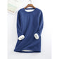 Gezellig Chic: Dames Sherpa-Gevoerde Mini Sweatshirt Jurk - Perfect voor Elke Gelegenheid