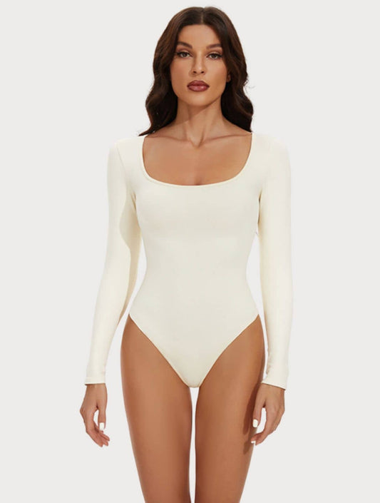 Eva - Zwarte Bodysuit met Lange Mouwen