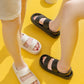 Nora - Zwarte Anatomische Schuifsandalen voor Comfort