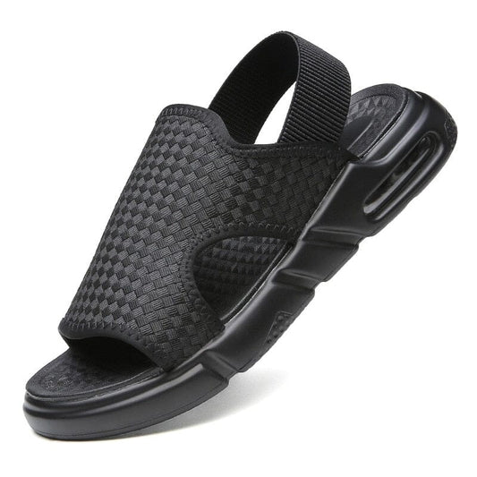 Ava - Zwarte Luchtige Comfortsandalen