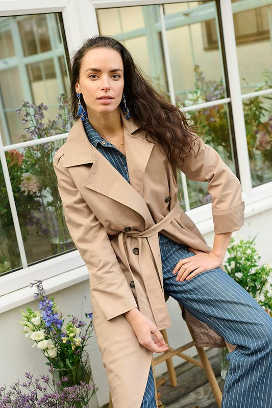 Stijlvolle Lange Trenchcoat - Perfecte Pasvorm & Elegant Lang