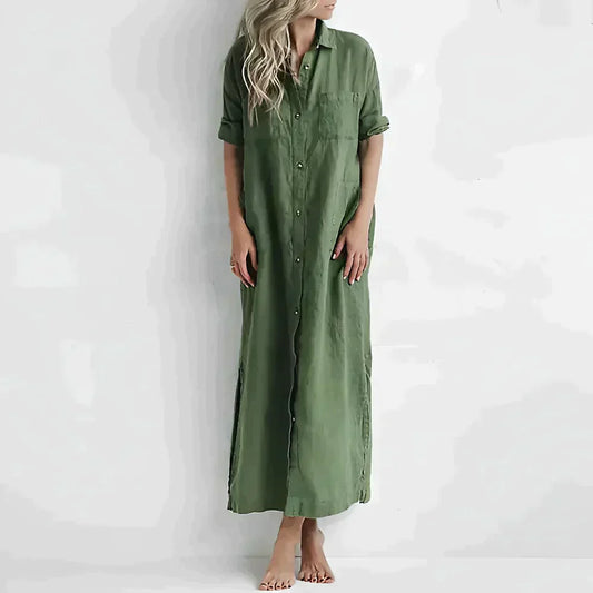 Luna - Groene Trendy Zomerjurk