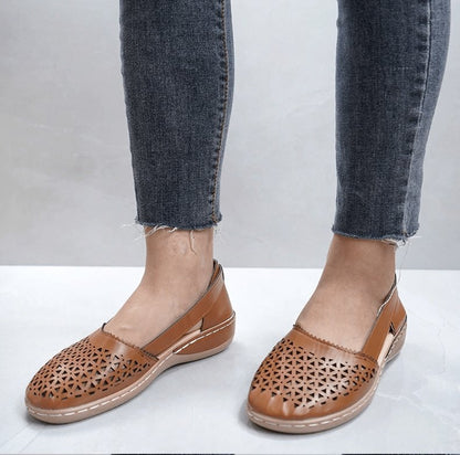 Chique Dames Flats: Luxe PU Leer & Perfecte Pasvorm voor Elk Voettype