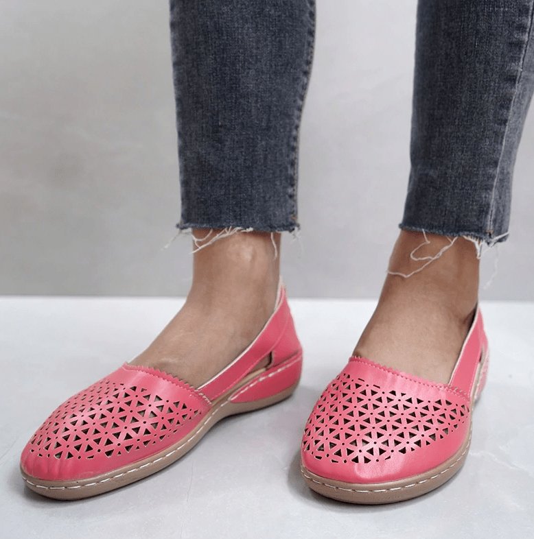 Chique Dames Flats: Luxe PU Leer & Perfecte Pasvorm voor Elk Voettype