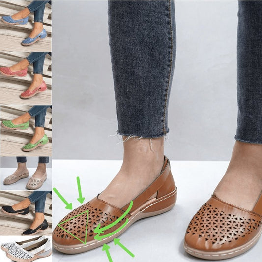 Chique Dames Flats: Luxe PU Leer & Perfecte Pasvorm voor Elk Voettype