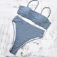 Azure - Blauwe Push-up Bikini met Gewatteerde Cups