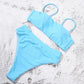 Azure - Blauwe Push-up Bikini met Gewatteerde Cups